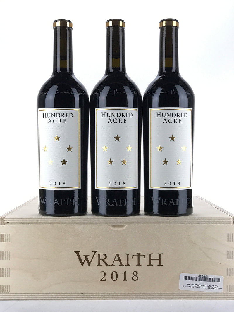 2018 Hundred Acre, Wraith, Napa Valley, Case of 3 Btls