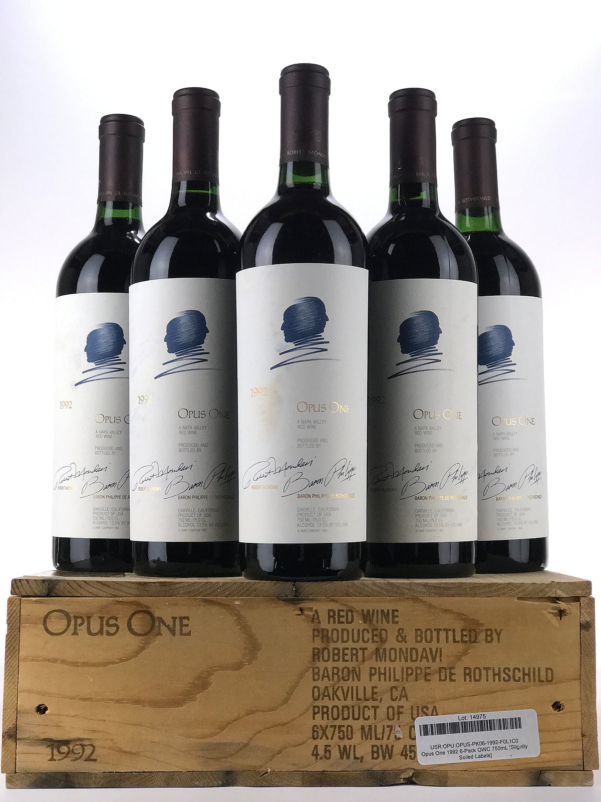 1992 Opus One, Napa Valley [Slightly Soiled Labels], Case of 6 btls