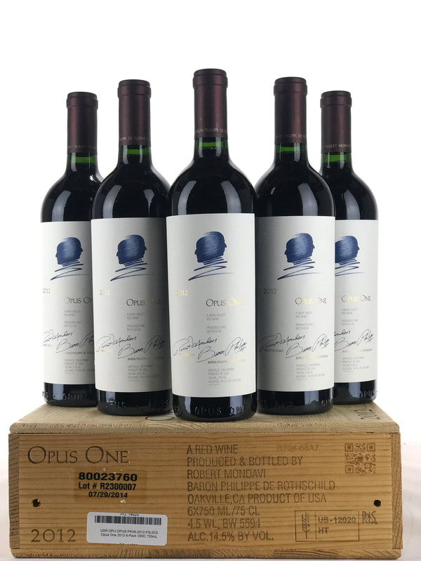 2012 Opus One, Napa Valley, Case of 6 btls