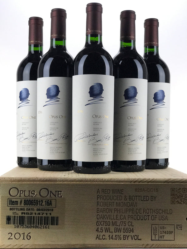 2016 Opus One, Napa Valley, Case of 6 btls