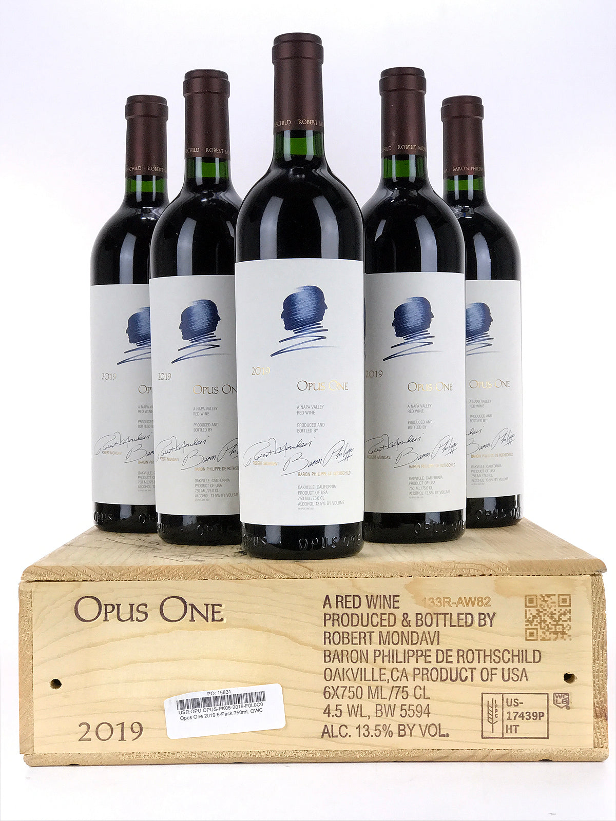2019 Opus One, Napa Valley, Case of 6 btls