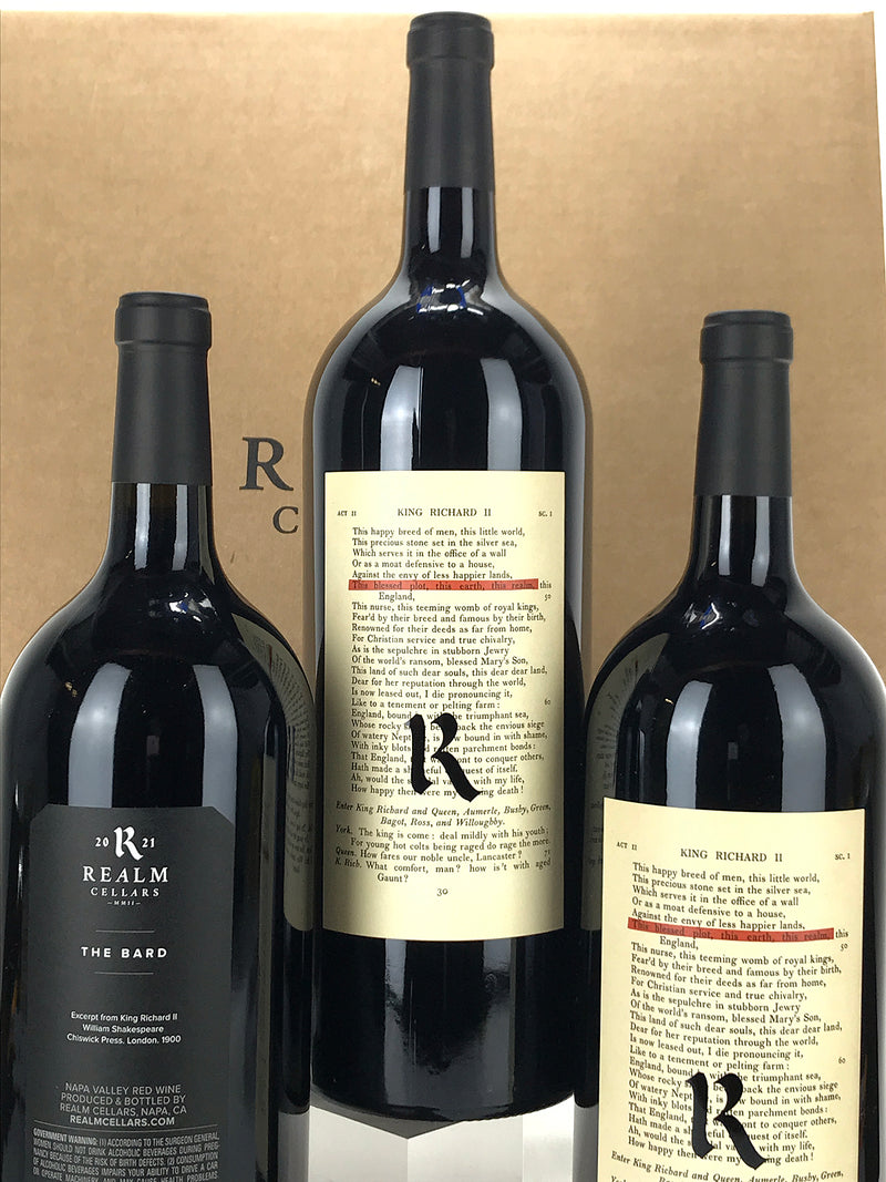 2021 Realm Cellars, The Bard, Napa Valley, Case of 3 Magnum