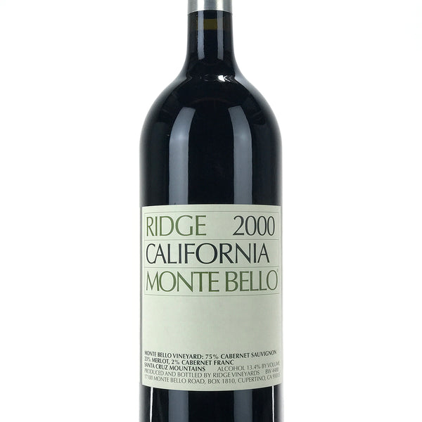 リッジ モンテベロ 1999 Ridge Montebello 1999 Ridge Vineyards Monte Bello – FineLiquors