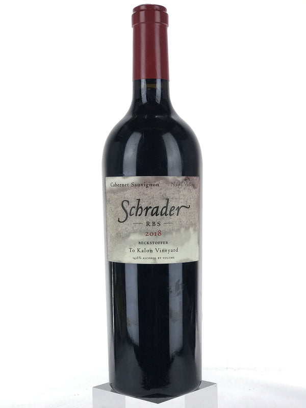 2018 Schrader Cellars, RBS Beckstoffer To Kalon Vineyard Cabernet Sauvignon, Napa Valley [Wine Stained Label from Broken Bottle], Bottle (750ml)