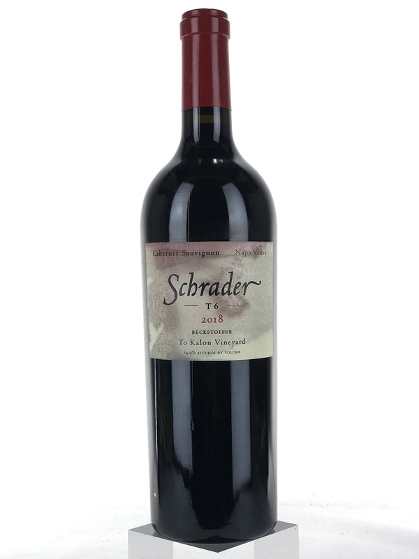 2018 Schrader Cellars, T6 Beckstoffer To Kalon Vineyard Cabernet Sauvignon, Napa Valley [Wine Stained Label from Broken Bottle], Bottle (750ml)