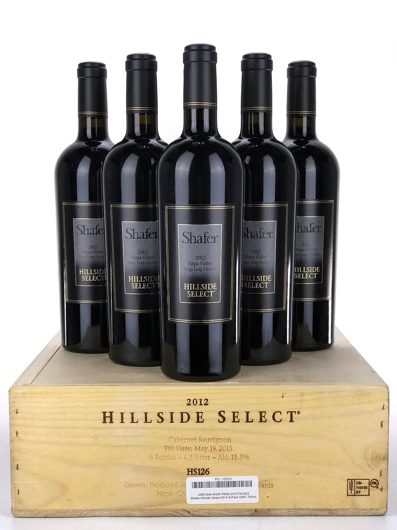 2012 Shafer, Hillside Select, Stags Leap District, Case of 6 btls