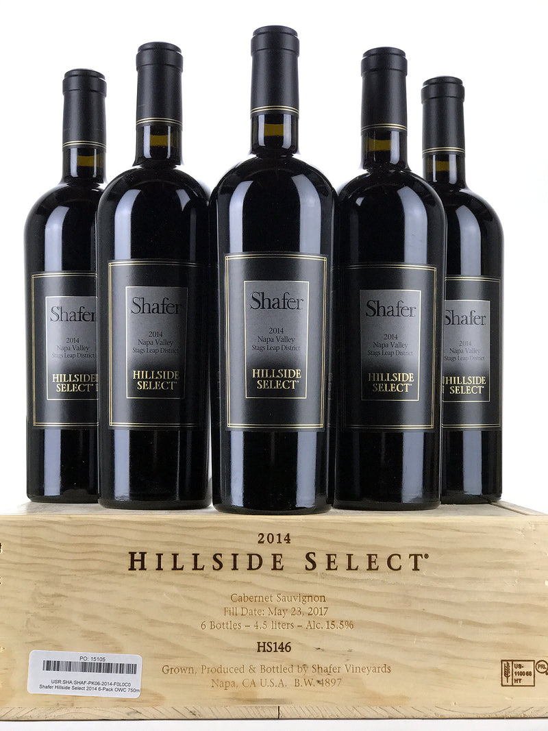 2014 Shafer, Hillside Select, Stags Leap District, Case of 6 btls