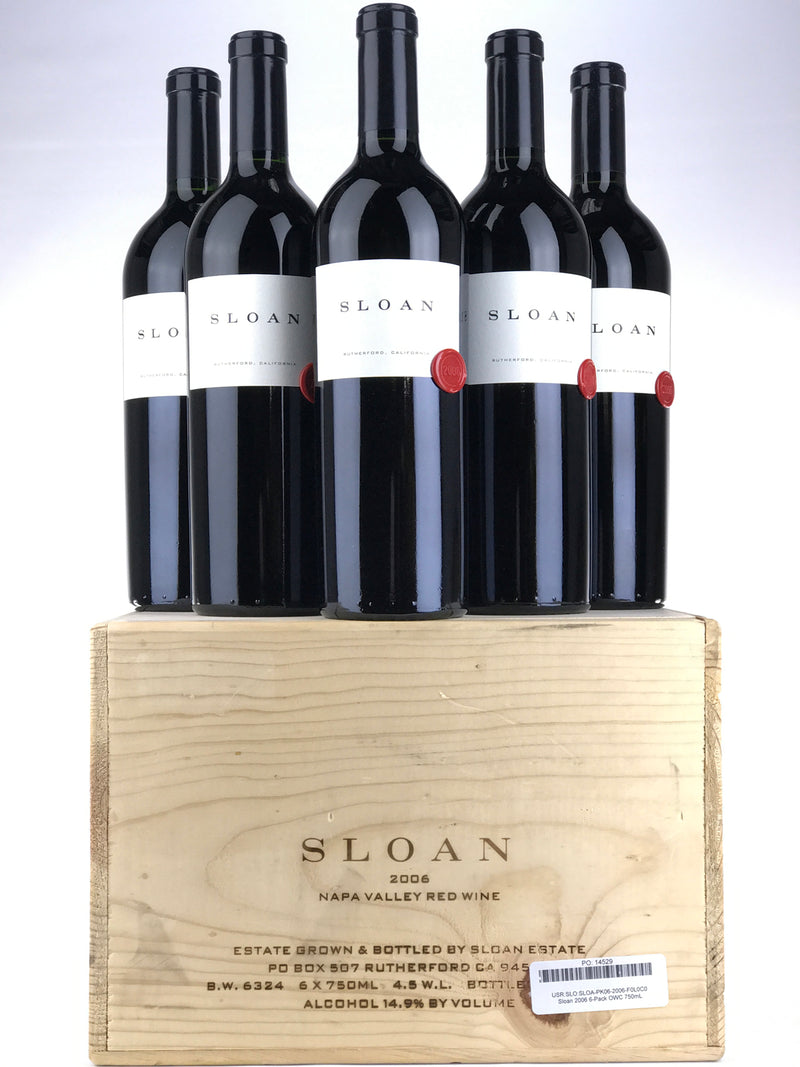 2006 Sloan, Proprietary Red, Rutherford, Case of 6 btls