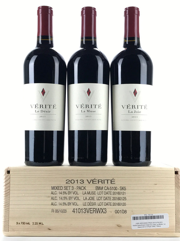 2013 Verite, Assortment Case [La Joie, La Muse, Le Desir], Sonoma County, Case of 3 Btls