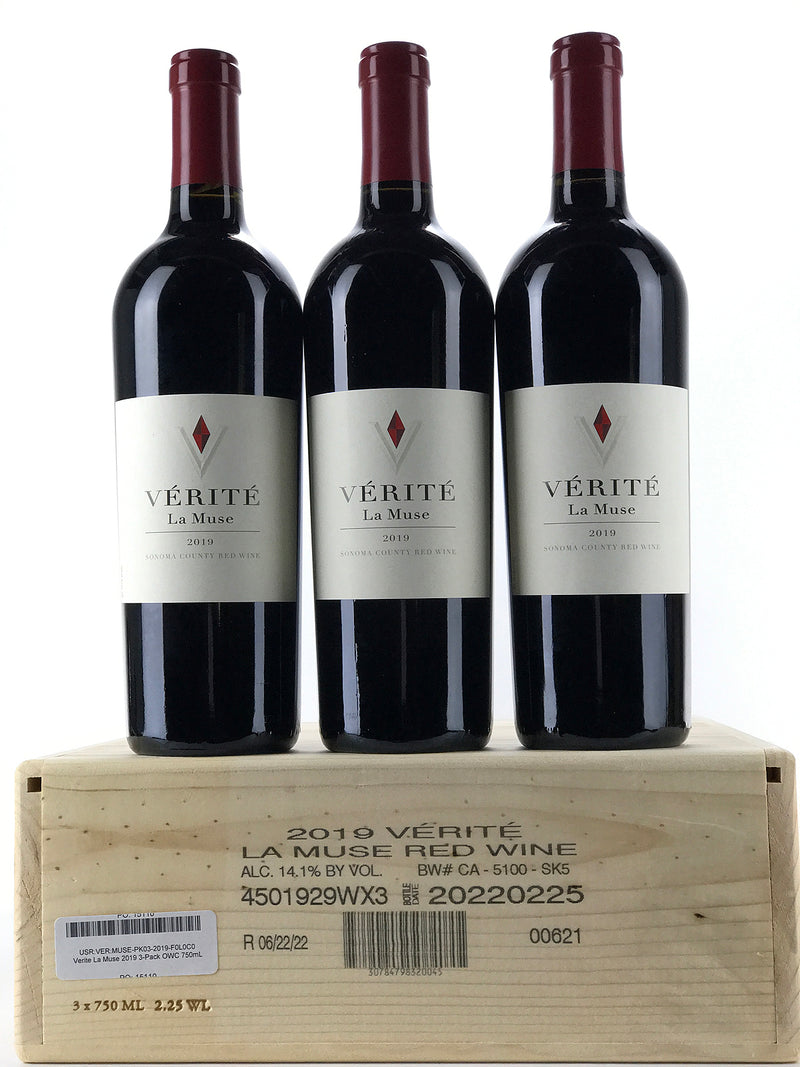 2019 Verite, La Muse, Sonoma County, Case of 3 Btls