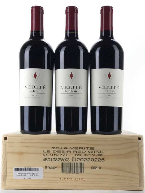 2019 Verite, Le Desir, Sonoma County, Case of 3 Btls