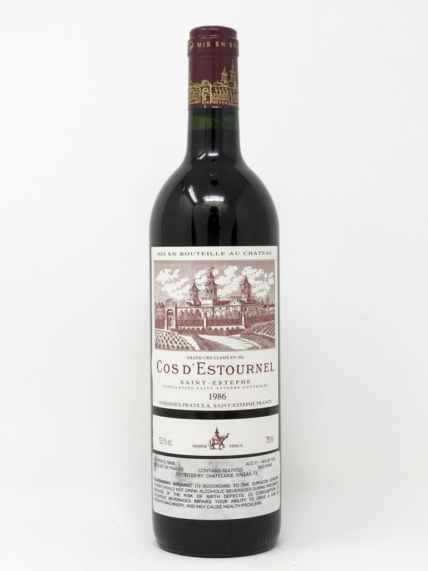 1986 Chateau Cos d'Estournel, Saint-Estephe, Bottle (750ml)