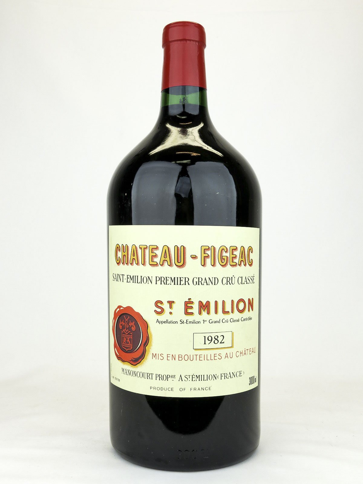 Château Figeac 1982年 赤ワイン 1982 Chateau Figeac, Saint-Emilion Grand Cru, D-Magnum (3L)
