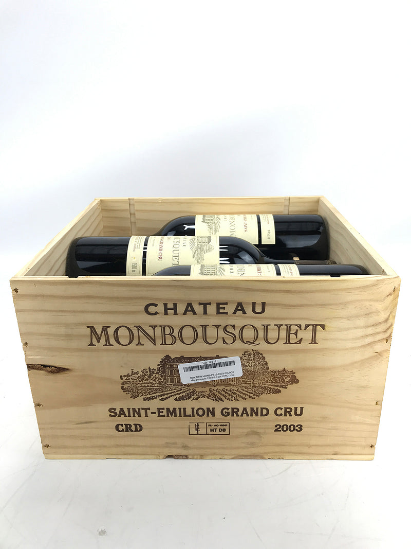 2003 Chateau Monbousquet, Saint-Emilion Grand Cru, Case of 6 Magnum