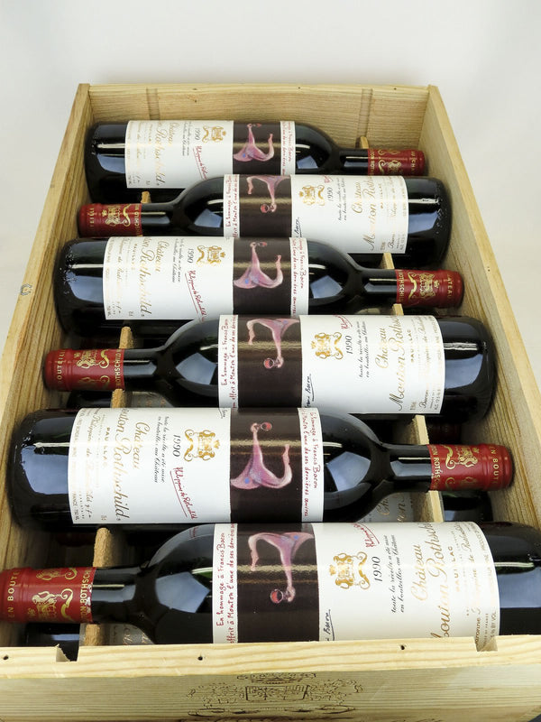 1990 Chateau Mouton Rothschild, Pauillac, Case of 12 btls