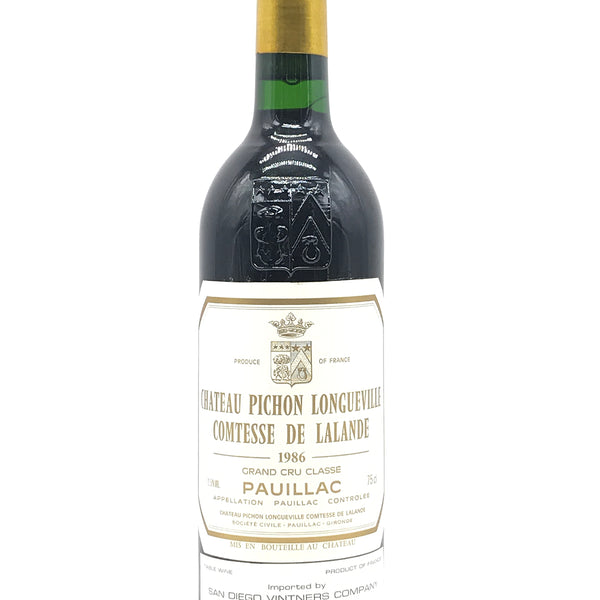 1986 Chateau Pichon Lalande, Pauillac, Bottle (750ml)