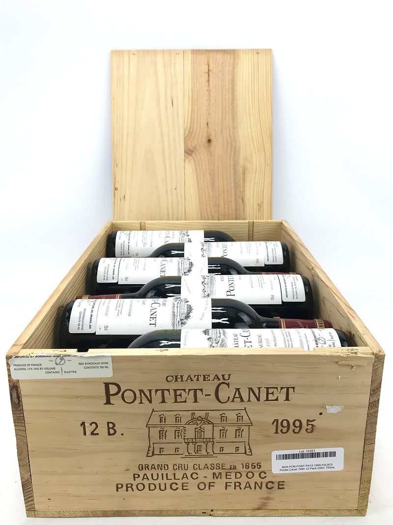 1995 Chateau Pontet-Canet, Pauillac, Case of 12 btls