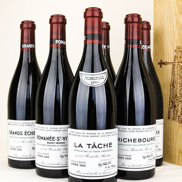 2002 Domaine de la Romanee-Conti, DRC, Assortment Case, Case of 6 Btls