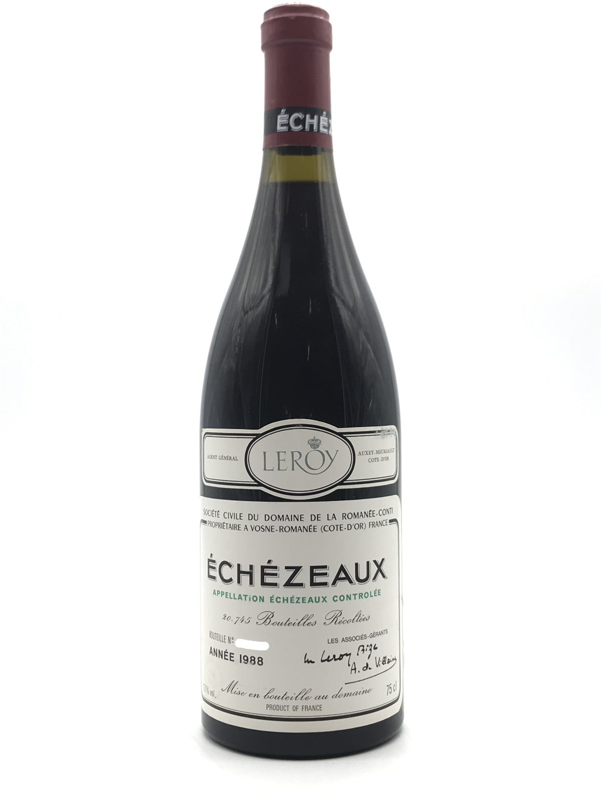 1988 Domaine de la Romanee-Conti, DRC, Echezeaux Grand Cru, Bottle (75