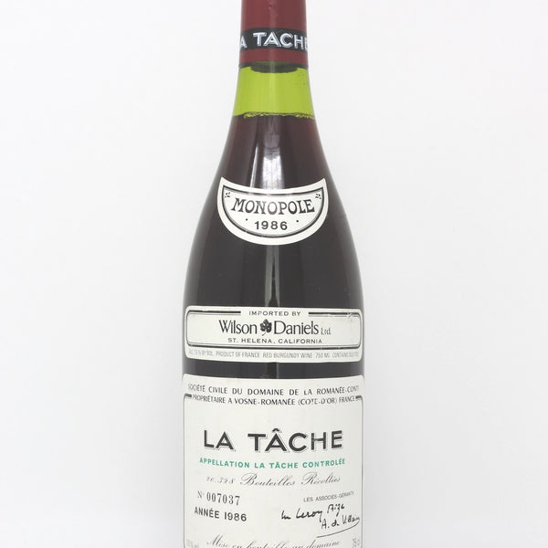 DRC.空瓶LA TACHE 1988 DRC.空瓶LA TACHE 1988 1988 Domaine de la Romanée-Conti La Tâche