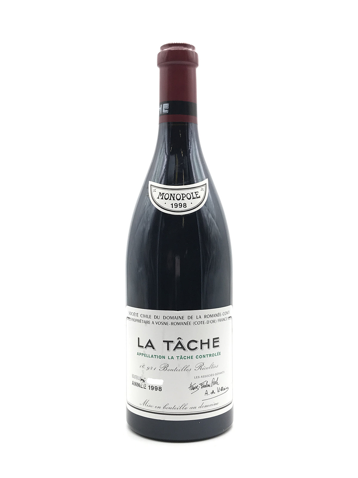 DRC LA TÂCHE 1998 750ml ロマネコンティ ラ ターシュ BURDRCDRLT-0750-1998-
