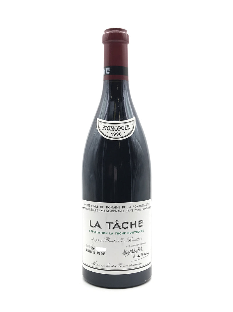 DRC LA TÂCHE 1998 750ml ロマネコンティ ラ ターシュ 1998 Domaine de la Romanee-Conti, DRC, La Tache Grand Cru, Bottle (750