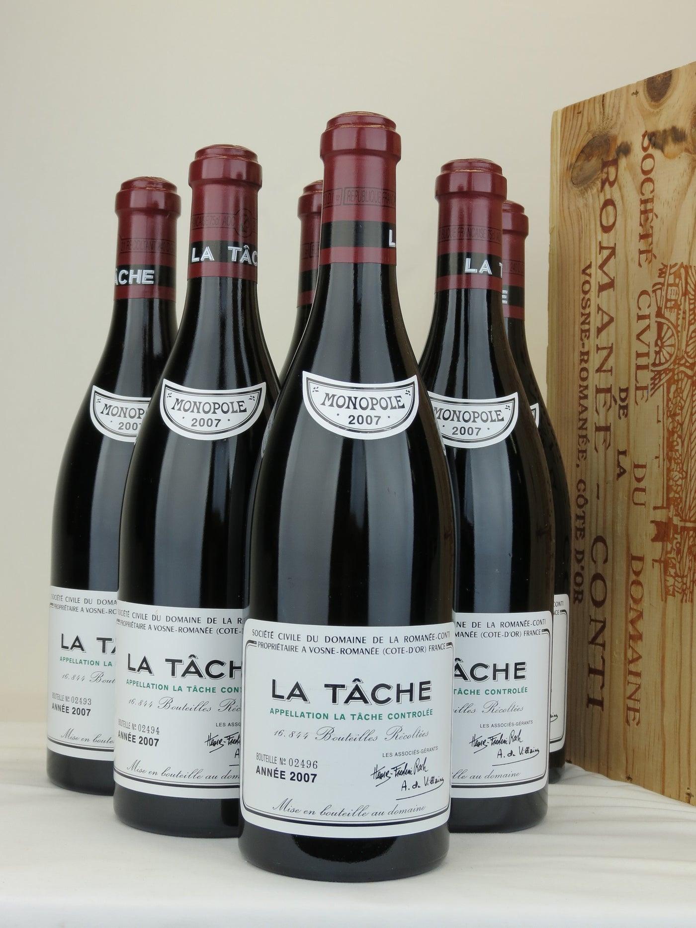 2007 Domaine de la Romanee-Conti, DRC, La Tache Grand Cru, Case of 6 b