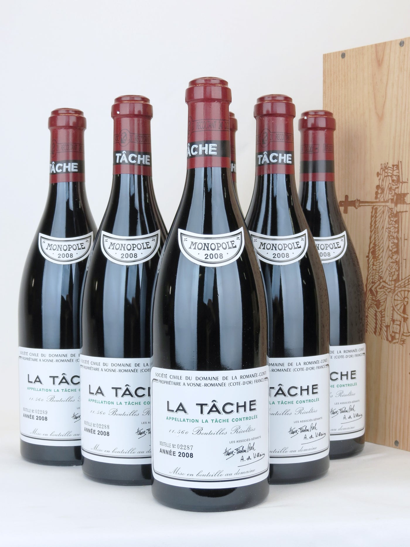 2008 Domaine de la Romanee-Conti, DRC, La Tache Grand Cru, Case of 6 b