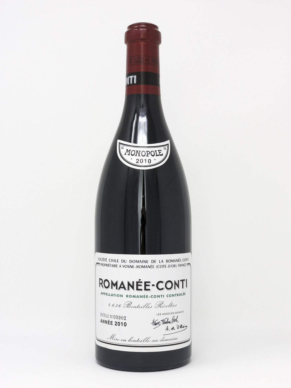 2010 Domaine de la Romanee-Conti, DRC, Romanee-Conti Grand Cru, Bottle