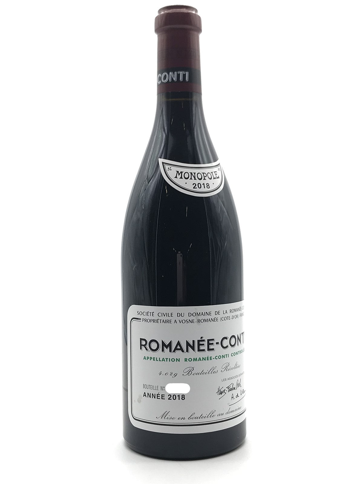 Domaine de la Romanee Conti Roman2018瓶のみ 2018 Domaine de la Romanee-Conti, Romanee-Conti Grand Cru