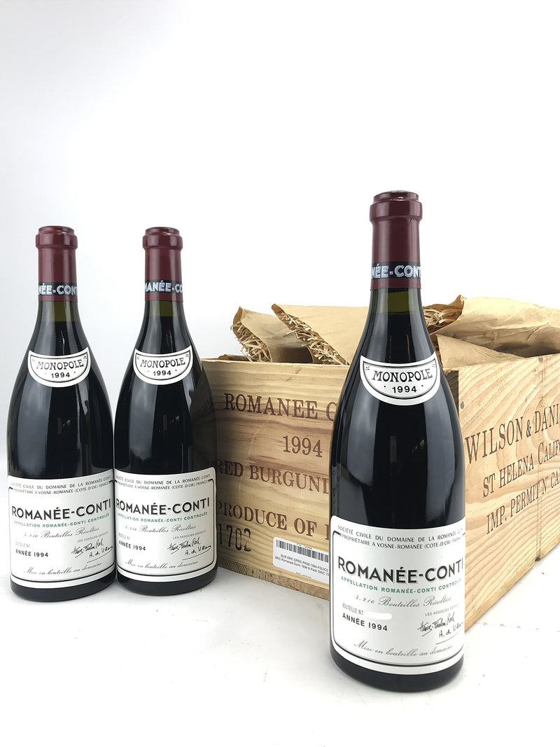 1994 Domaine de la Romanee-Conti, DRC, Romanee-Conti Grand Cru, Case of 6  btls