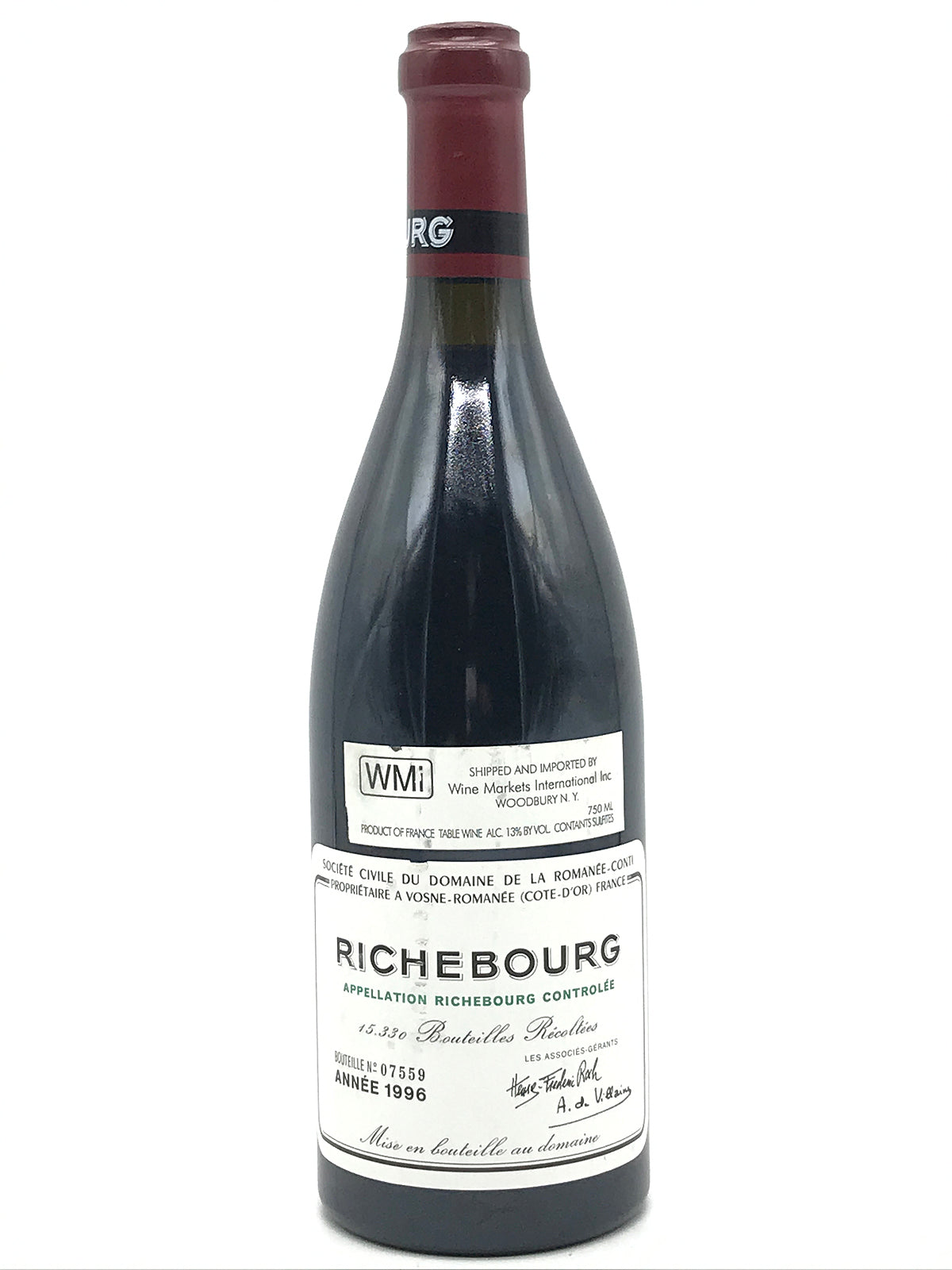 DRC Richebourg 1996ドメーヌ ド ラ ロマネコンティ750ml BURDRCDRRI-0750-1996-