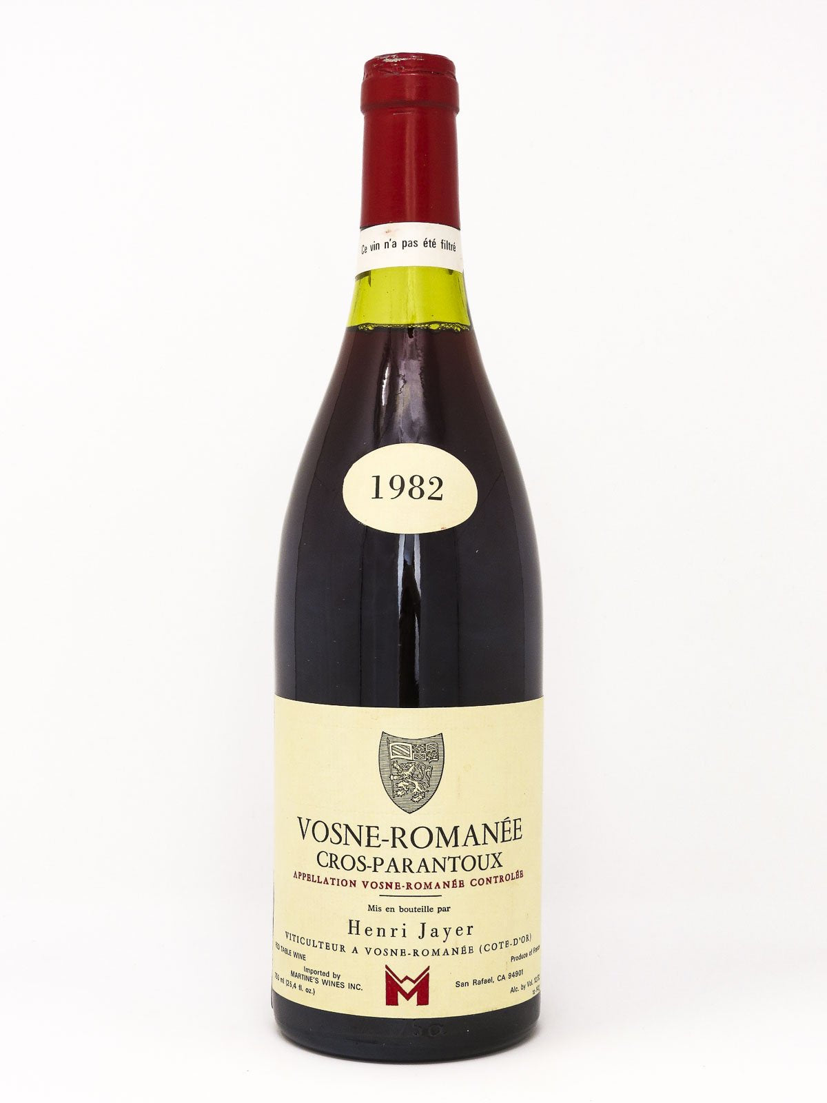 1982 Henri Jayer, Vosne-Romanee Premier Cru, Cros Parantoux