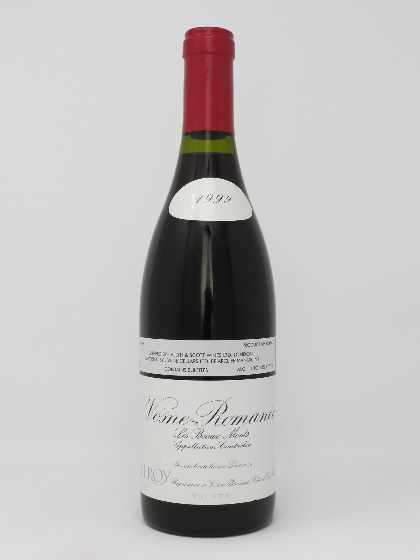 1999 Domaine Leroy, Vosne-Romanee Premier Cru, Les Beaux Monts, Bottle