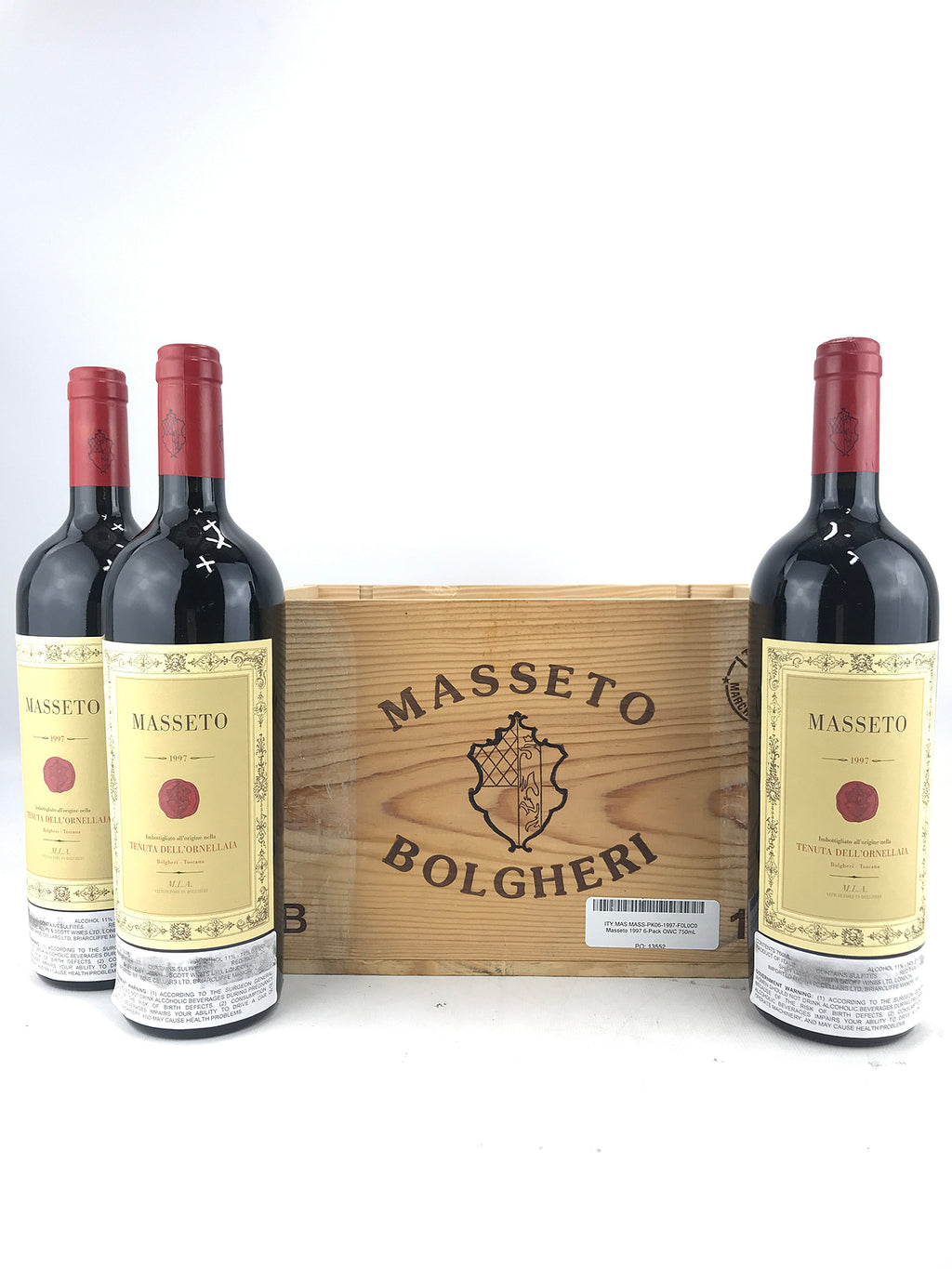 1997 Masseto Toscana, Tuscany, Case of 6 Btls