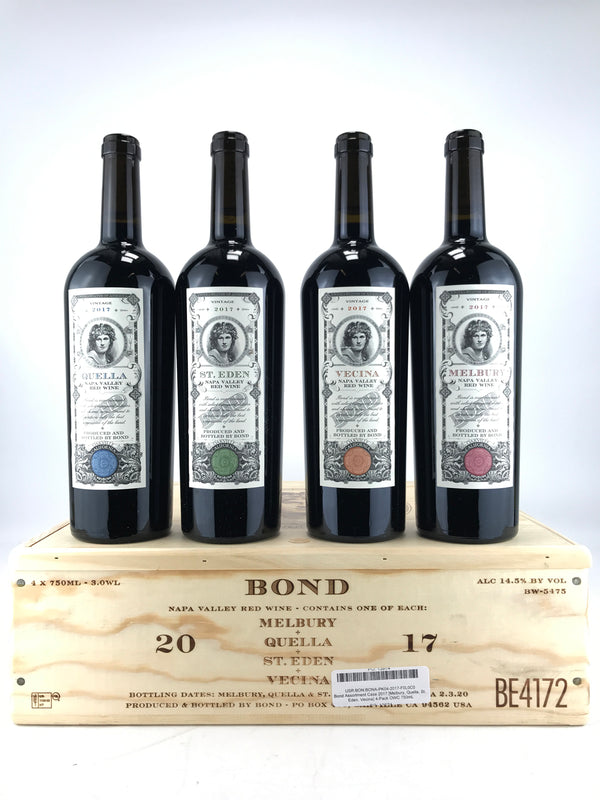 2017 Bond, Assortment Case, Napa Valley, Case of 4 Btls [Melbury, Quella, St. Eden, Vecina] 4-Pack OWC 750mL