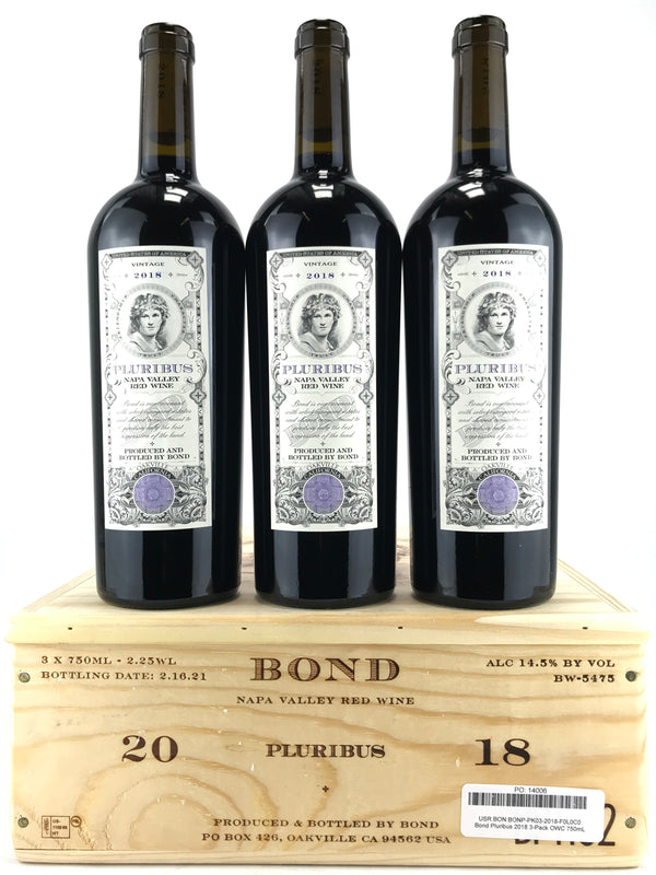 2018 Bond, Pluribus, Napa Valley, Case of 3 Btls