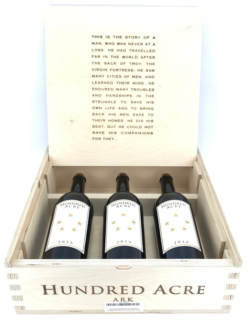 2016 Hundred Acre, The Ark Vineyard, Napa Valley, Case of 3 Btls