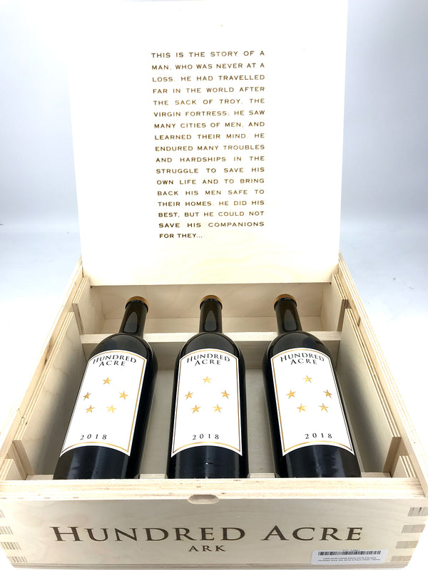 2018 Hundred Acre, The Ark Vineyard, Napa Valley, Case of 3 Btls