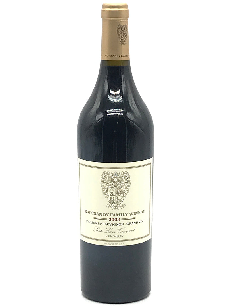 2008 Kapcsandy Family Winery, State Lane Vineyard Grand Vin Cabernet Sauvignon, Yountville, Bottle (750ml)