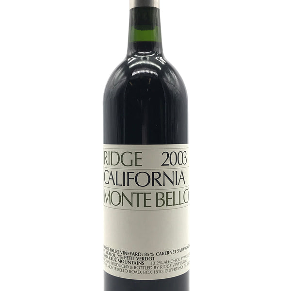 2003 Ridge, California Monte Bello, Santa Cruz Mountains, Bottle (750m